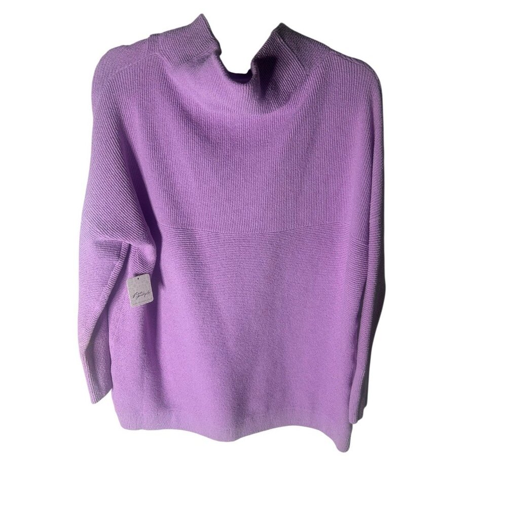 Free People Ottoman Slouchy Tunic Knit Sweater Women's Small Glowing Grape NWT! - Picture 5 of 10